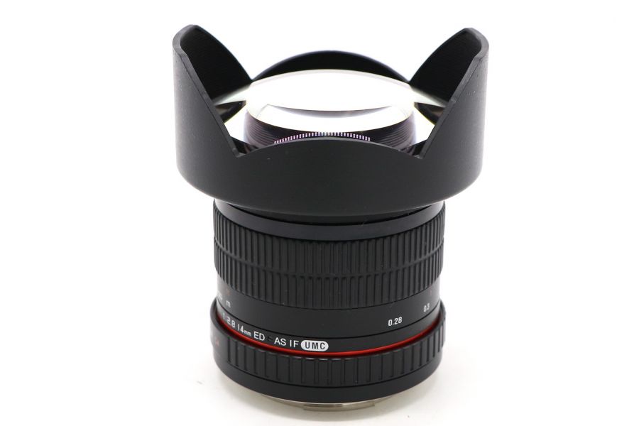 Samyang 14mm f/2.8 ED AS IF UMC Canon EF в упаковке
