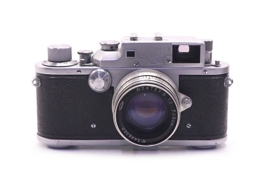 Зоркий 3 + Юпитер-8 поводок в упаковке (КМЗ, 1954)