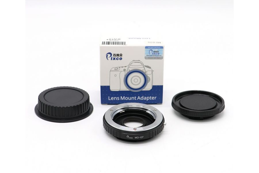 Переходник Minolta MD - Canon EOS с чипом и линзой