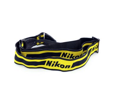 Ремень Nikon желтый с черной надписью
