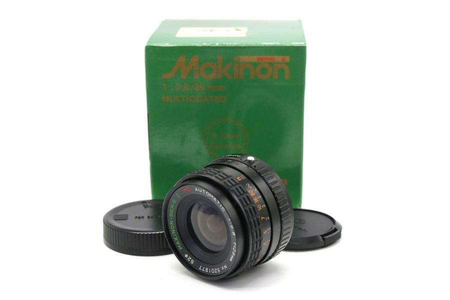 Makinon-Serie E 28mm f/2.8 Automatic MC Pentax K в упаковке