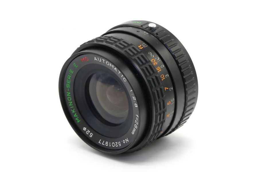 Makinon-Serie E 28mm f/2.8 Automatic MC Pentax K в упаковке