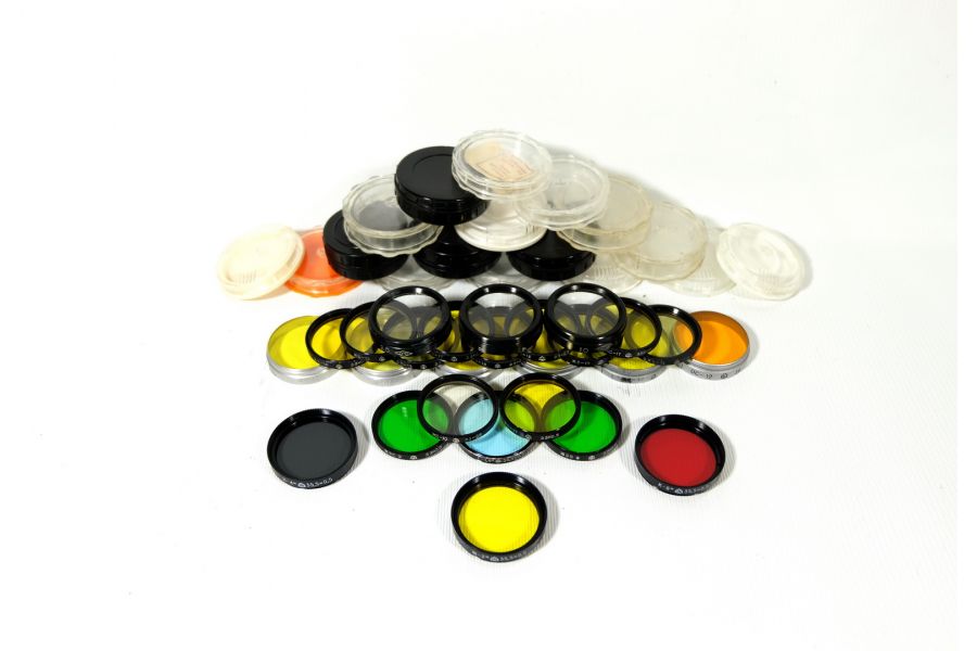 Светофильтры CCCР 33 и 35,5 мм цветные (набор 26 шт.) 