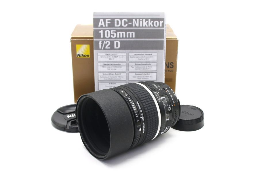 Nikon 105mm f/2D AF DC-Nikkor в упаковке