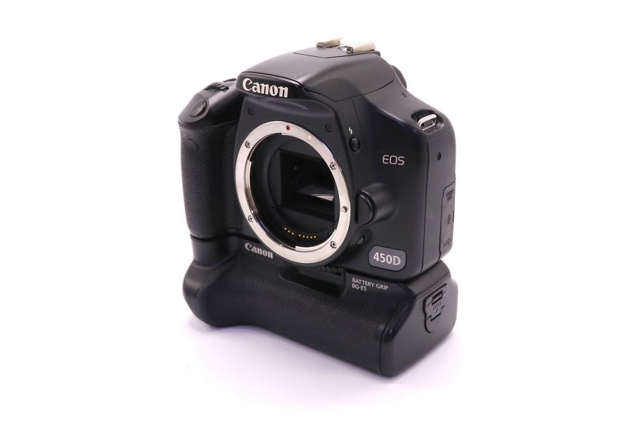 Canon EOS 450D body (пробег 7500 кадров) + батарейная ручка Canon BG-E5