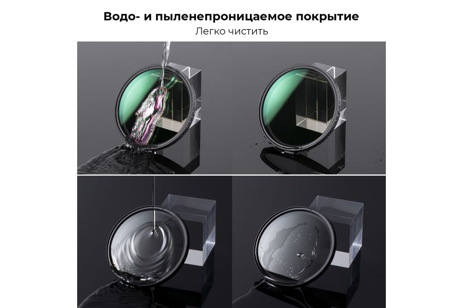 Светофильтр K&F Concept Nano-D Variable ND2-ND400 (1-9 Stop) 67mm