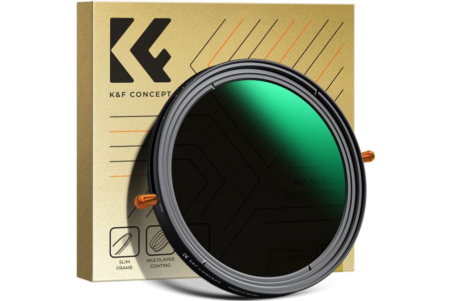 Светофильтр K&F Concept Nano-D CPL + Variable ND2-ND32 72mm