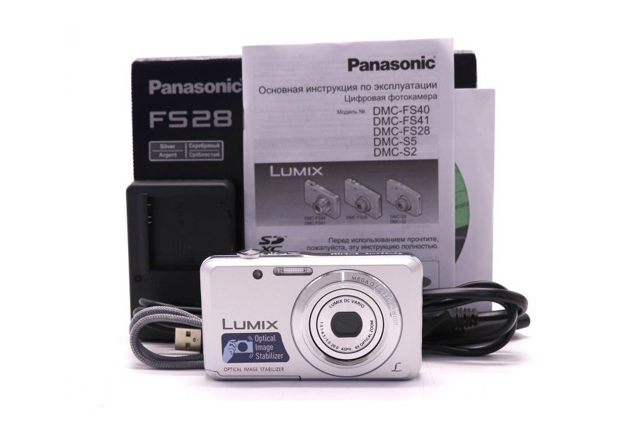 Фотокамера Panasonic Lumix DMC-FS28 в упаковке