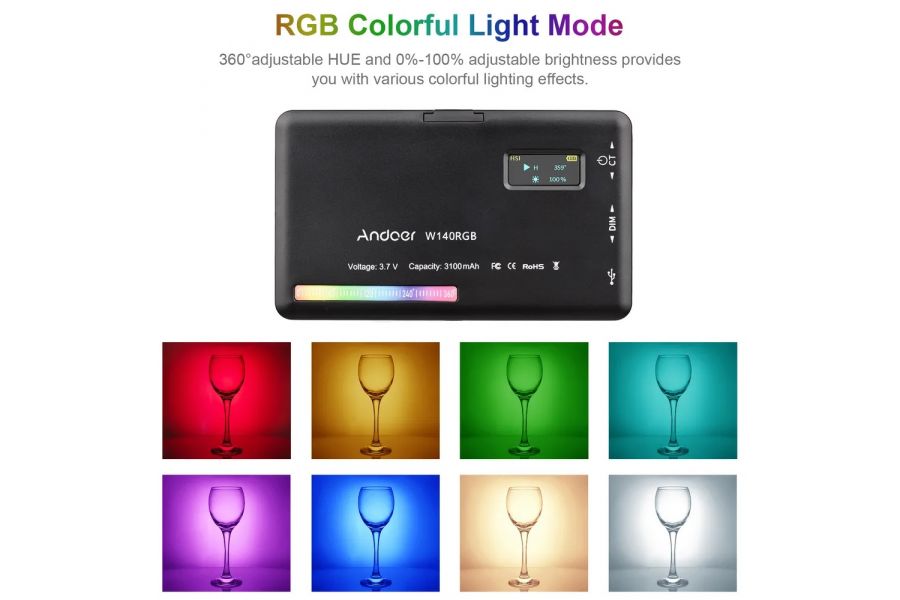 Осветитель Andoer W140 RGB