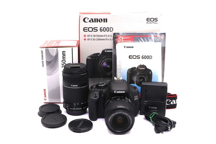Canon EOS 600D Double Lens kit в упаковке (пробег 160 кадров)