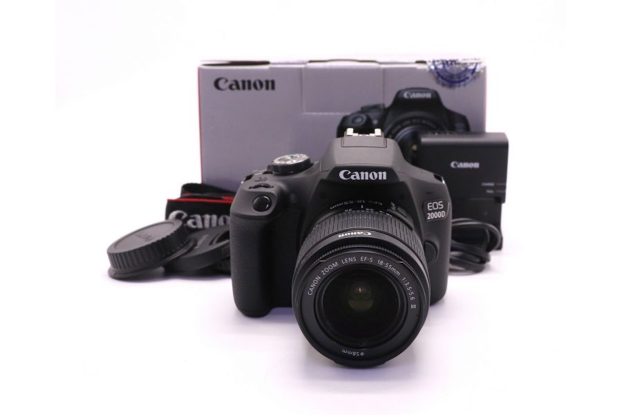 Canon EOS 2000D kit в упаковке (пробег 385 кадров)