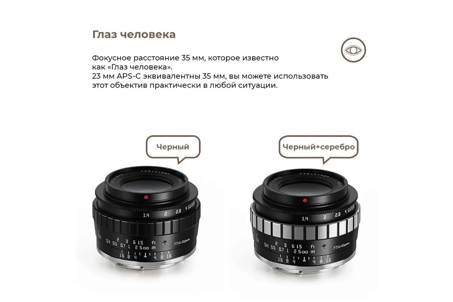 Объектив TTartisan 23mm f/1.4 для Nikon Z