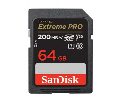 Карта памяти SanDisk Extreme PRO 200 MB/s 64GB SD