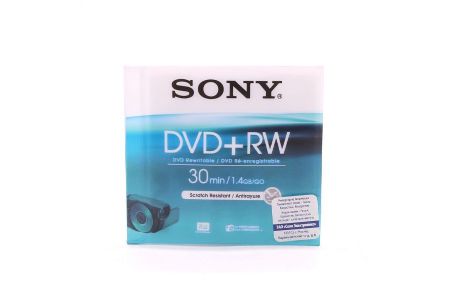 Диск для записи Sony DVD+RW 1.4GB 30min