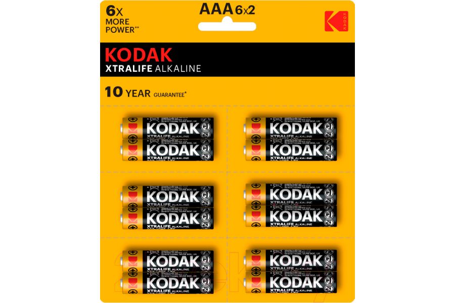 Батарейка алкалиновая Kodak XTRALIFE LR03 (AAA) 12 штук в упаковке 