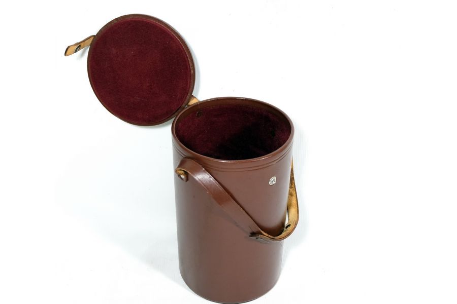 Тубус кожаный 14х22см