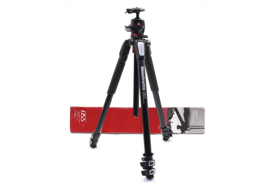 Штатив Manfrotto MT055XPRO3 + голова Manfrotto MHXPRO-BHQ2 в упаковке