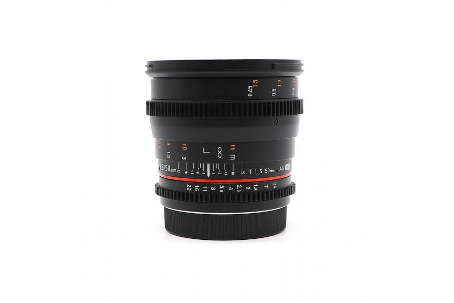 Samyang 50mm T1.5 AS UMC for Canon EF в упаковке