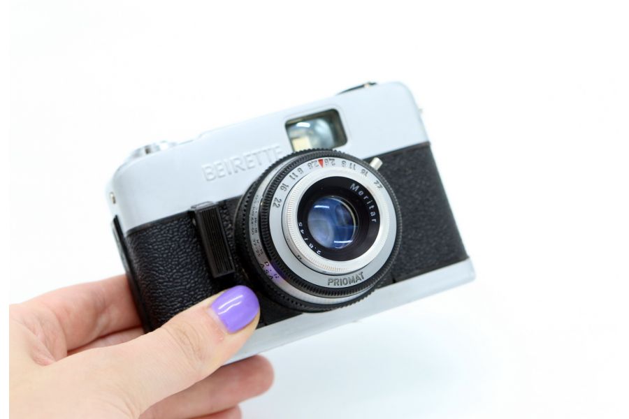 Beirette Priomat + Meritar 2,8/45 (Germany, 1987)