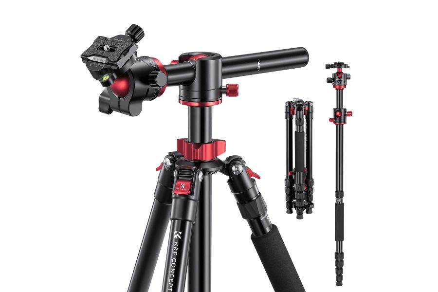 Штатив K&F Concept T255A4 + BH-32L KF09.085V4 Красный