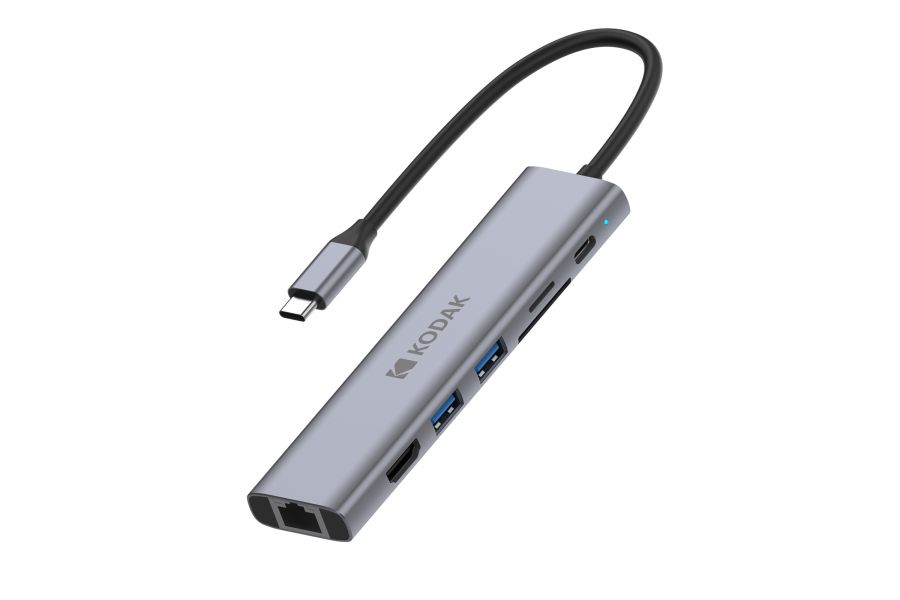 Разветвитель Kodak USB-C Hub (7-IN-1 & PD) T347