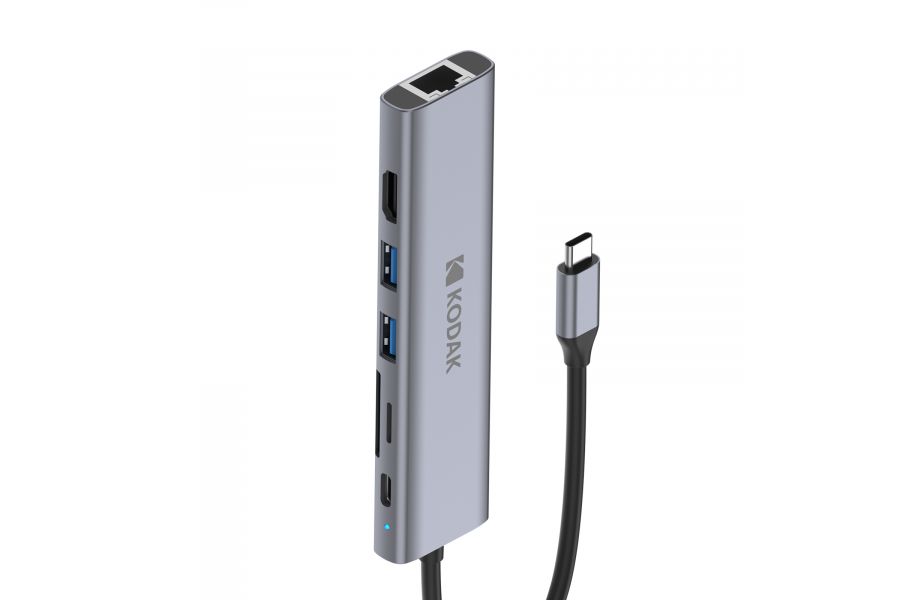 Разветвитель Kodak USB-C Hub (7-IN-1 & PD) T347