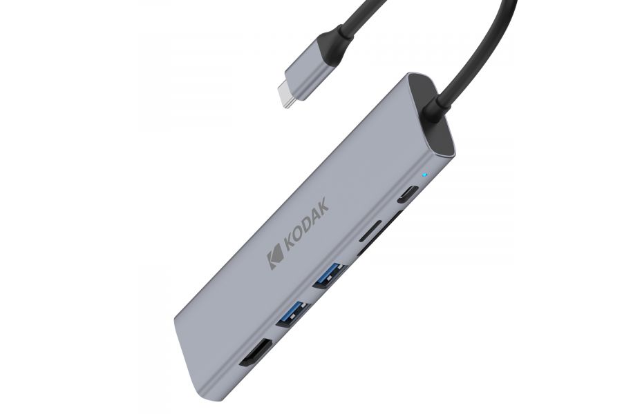 Разветвитель Kodak USB-C Hub (7-IN-1 & PD) T347