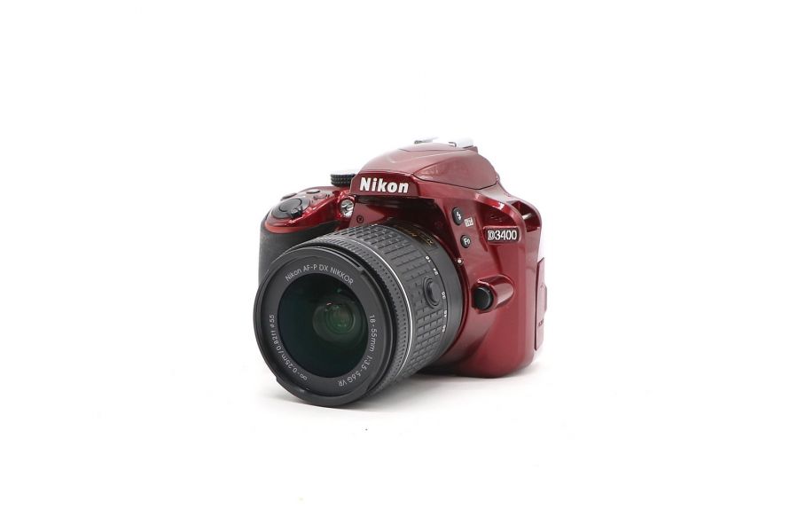 Nikon D3400 kit красный (пробег 1310 кадров)