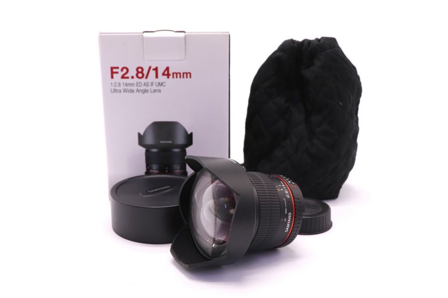 Samyang 14mm f/2.8 ED AS IF UMC Nikon F в упаковке