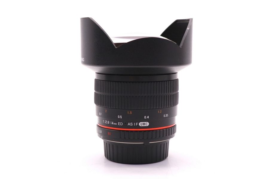 Samyang 14mm f/2.8 ED AS IF UMC Nikon F в упаковке