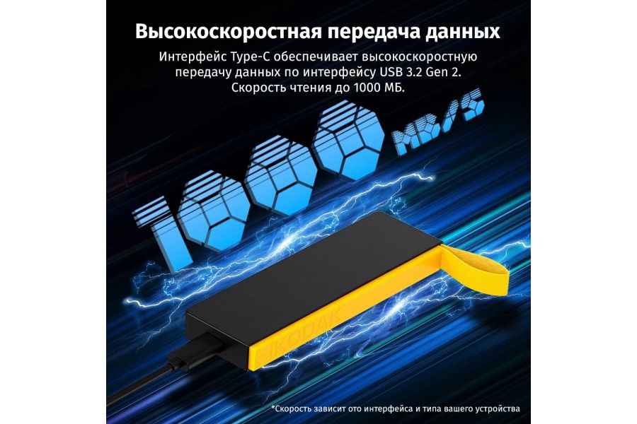 SSD-накопитель высокоскоростной Kodak X206 256 ГБ