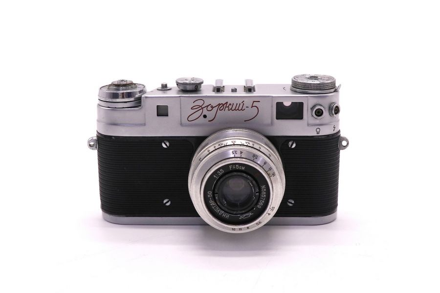 Фотокамера Зоркий 5 красная надпись (СССР, 1958)