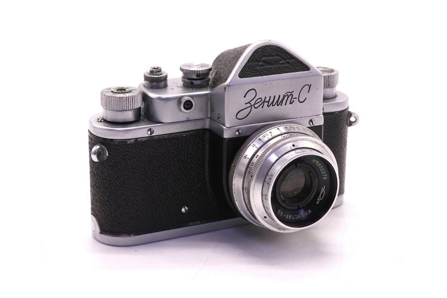 Зенит С + Индустар-22 П ранний, 1956