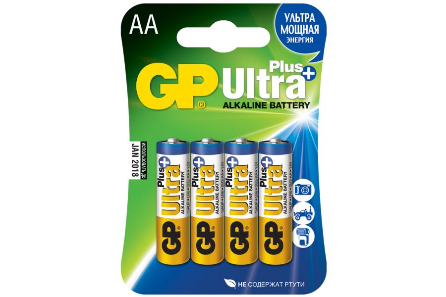 Батарейка GP Ultra Plus LR6 (AA) BL4