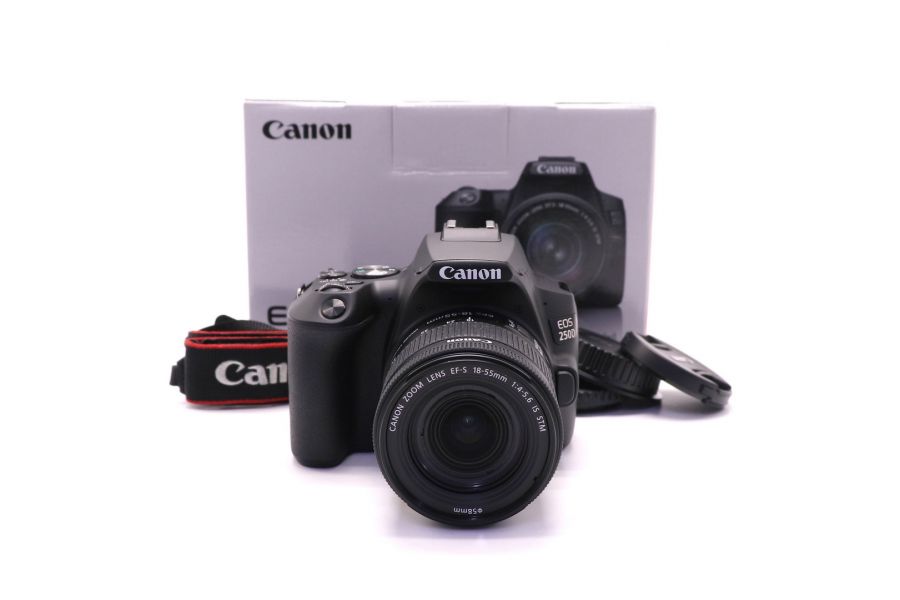 Canon EOS 250D kit в упаковке (пробег 875 кадров)