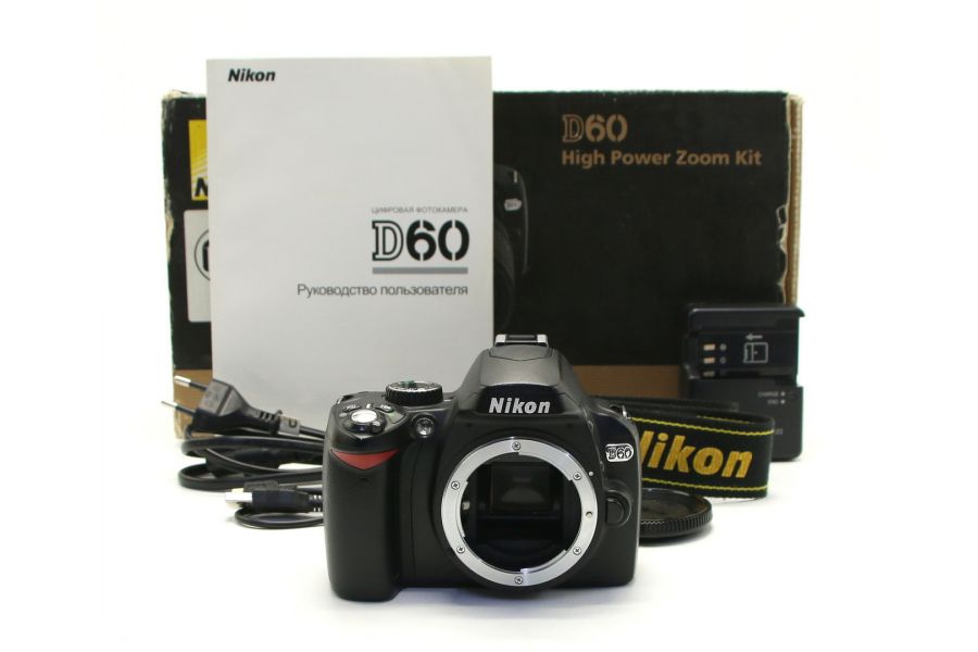 Nikon D60 body в упаковке (пробег 13350 кадров)
