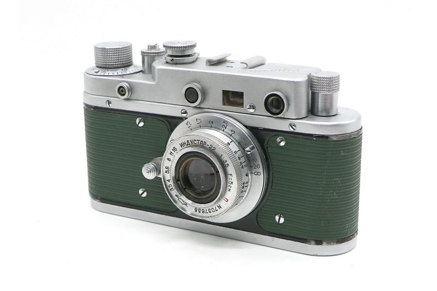 Зоркий С + Индустар 22 зеленый (СССР, 1956г.)