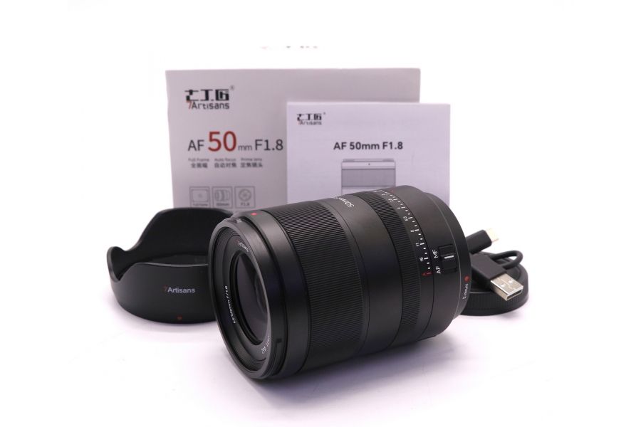 7Artisans AF 50mm f/1.8 Sony E в упаковке