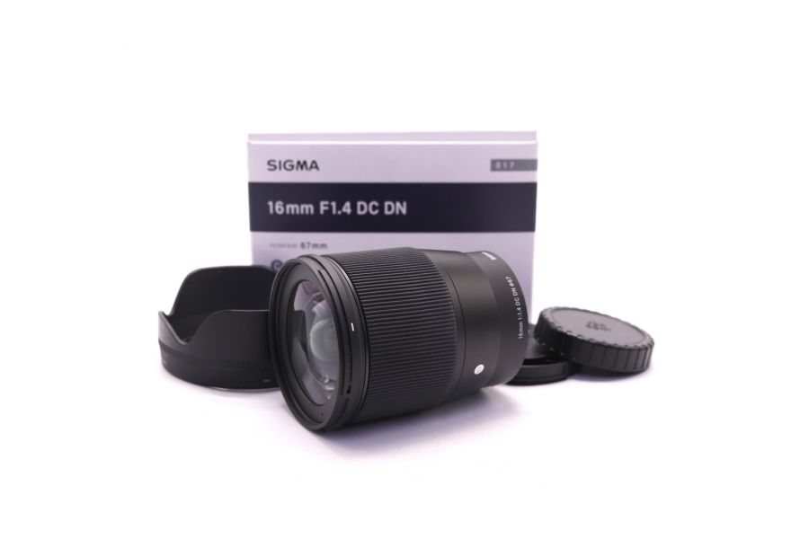 Sigma AF 16mm f/1.4 DC DN Contemporary Sony E в упаковке