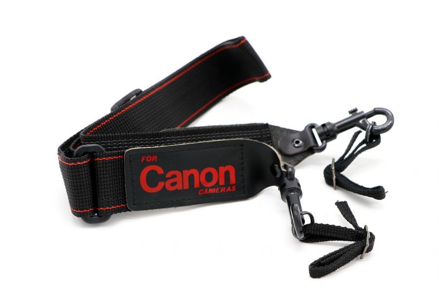 Ремень Canon черный с красной надписью