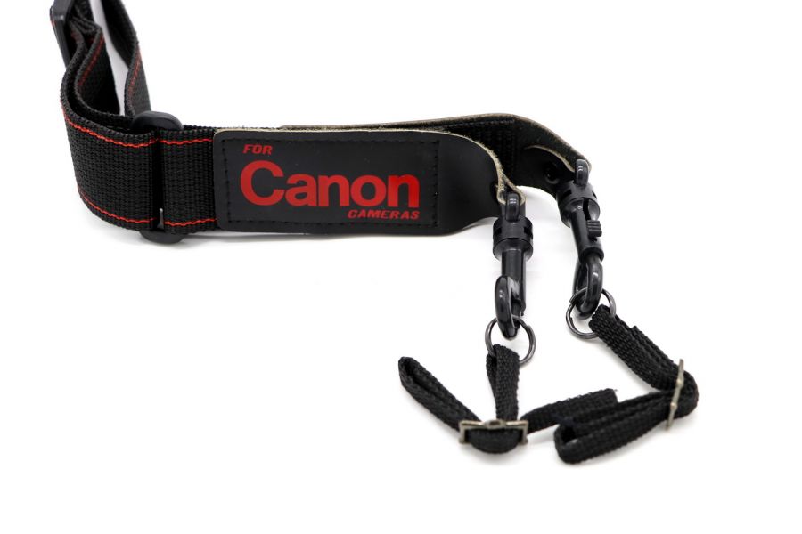 Ремень Canon черный с красной надписью