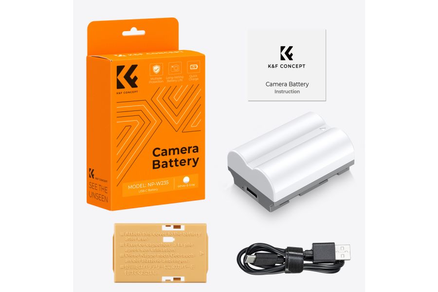Аккумулятор NP-W235 K&F Concept Type-C 2400 мАч