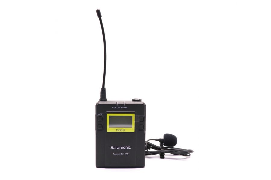 Передатчик Saramonic UwMic TX9 с микрофоном в упаковке