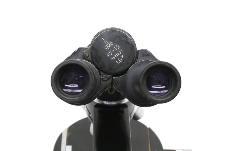 Микроскоп МБИ-3 + Бинокулярная насадка АУ-12 1.5x