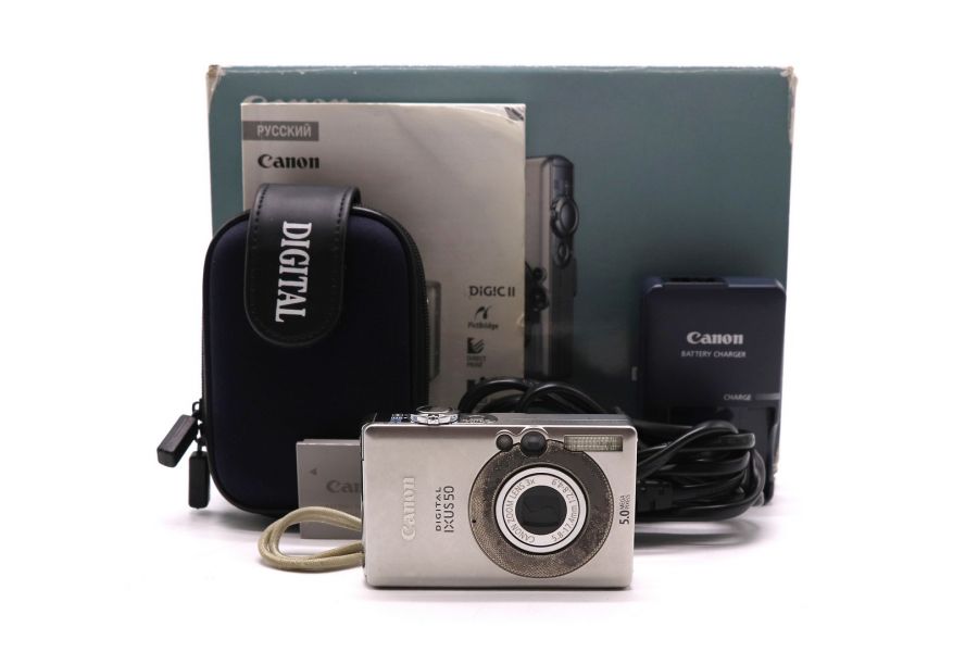 Фотокамера компактная Canon Digital IXUS 50 в упаковке
