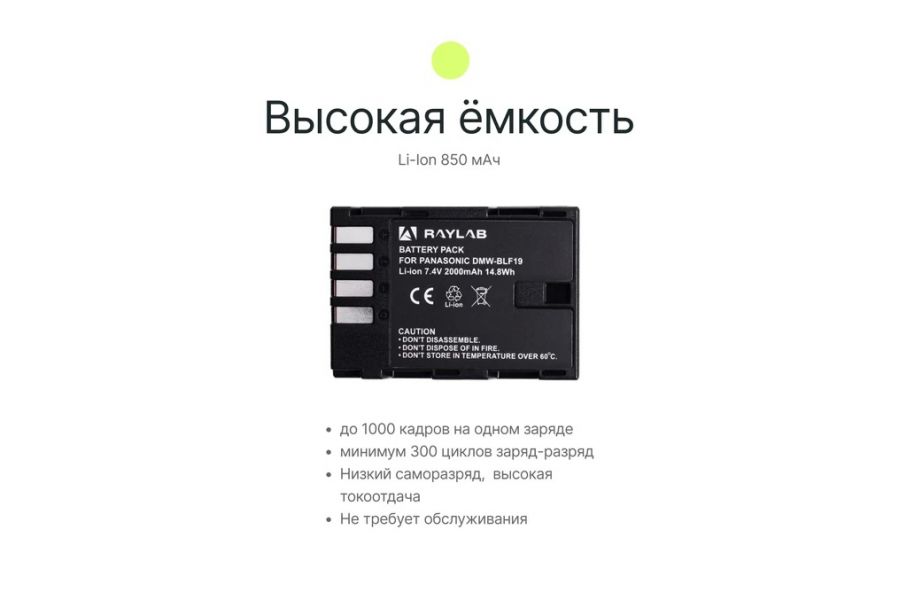 Аккумулятор Raylab RL-LPE12