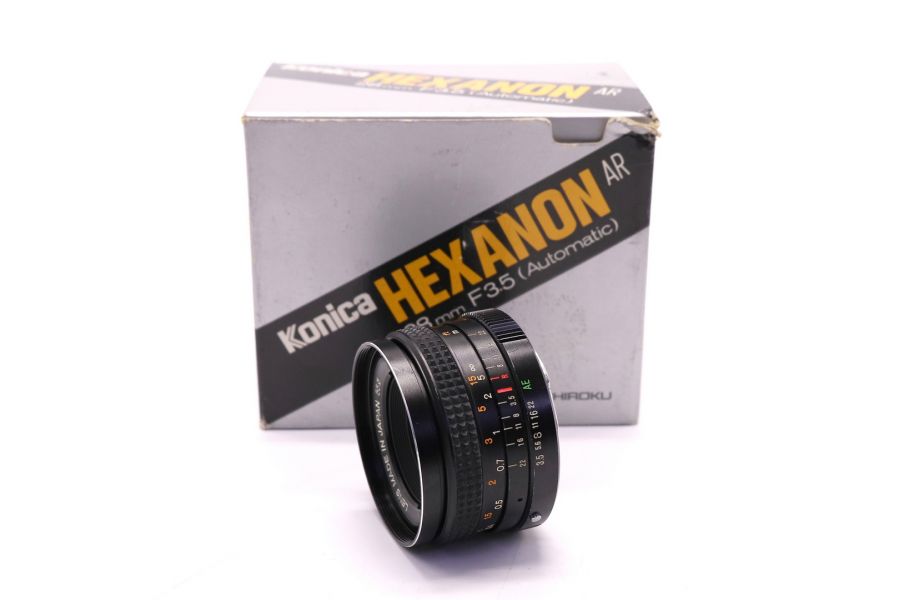 Konica Hexanon AR 28mm f/3.5 в упаковке