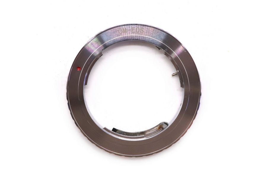 Adapter Olympus OM - Canon EOS silver chip (China)