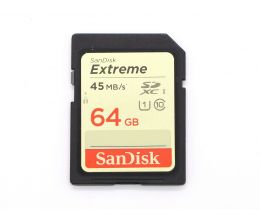 Карта памяти SanDisk Extreme SDXC 64GB Class 10 UHS-I 45MB/s U1