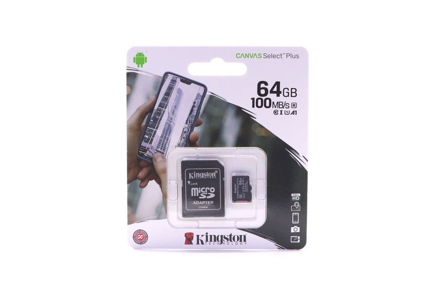 Карта памяти MicroSDXC Kingston Canvas Select Plus 64Гб (SDC2/64Gb)